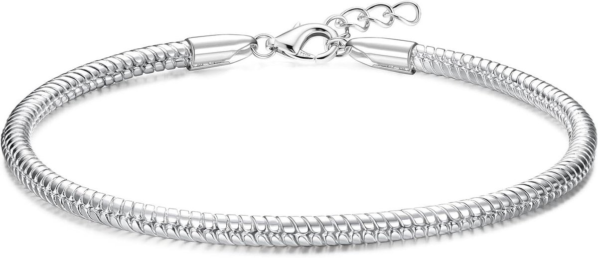 ByShane - Zilveren DIY-Armband | Verstelbaar met   en Kralen | Snake Chain | Sieradencadeau in Doos